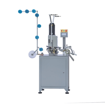Automatic nylon zipper flat wire top stop machine